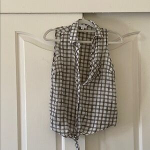 J.Jill Collection Sleeveless Top - Brown and White